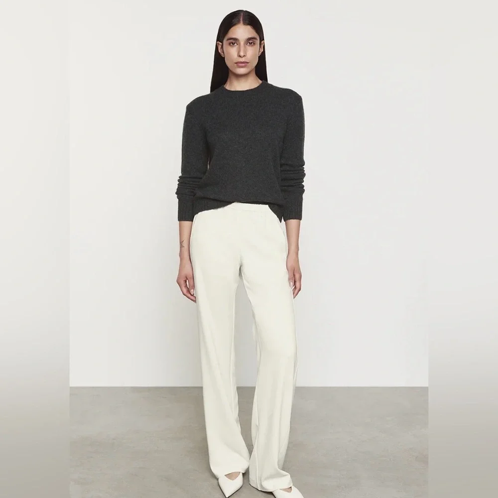 ENZA COSTA Ponte Knit Flare dress pants Womens  Off White size 25 (28x32)